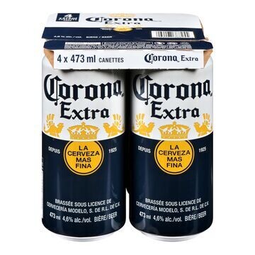 CORONA EXTRA 4 CANETTES 473 ML