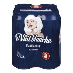 ARCHIBALD MICROBRASSERIE Bière Nuit Blanche de type IPA 4X473 ML - CANETTES