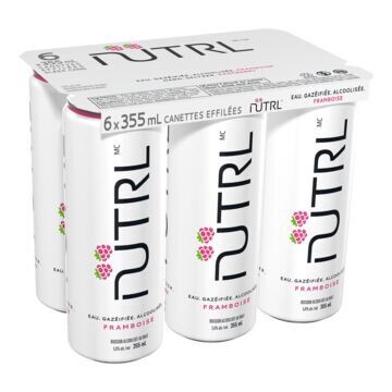 NUTRL FRAMBOISE 6 CANETTES 355 ML