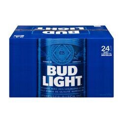 BUD LIGHT 24 BOUTEILLES 341 ML