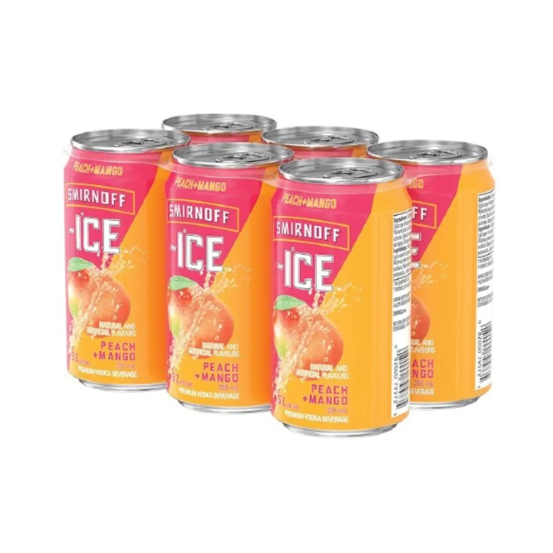 Smirnoff Ice Encore Peach Lemonade 6x355mL Can Carton Pack