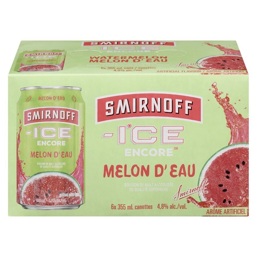 Smirnoff Ice Encore Watermelon 6x355mL Can Carton Pack
