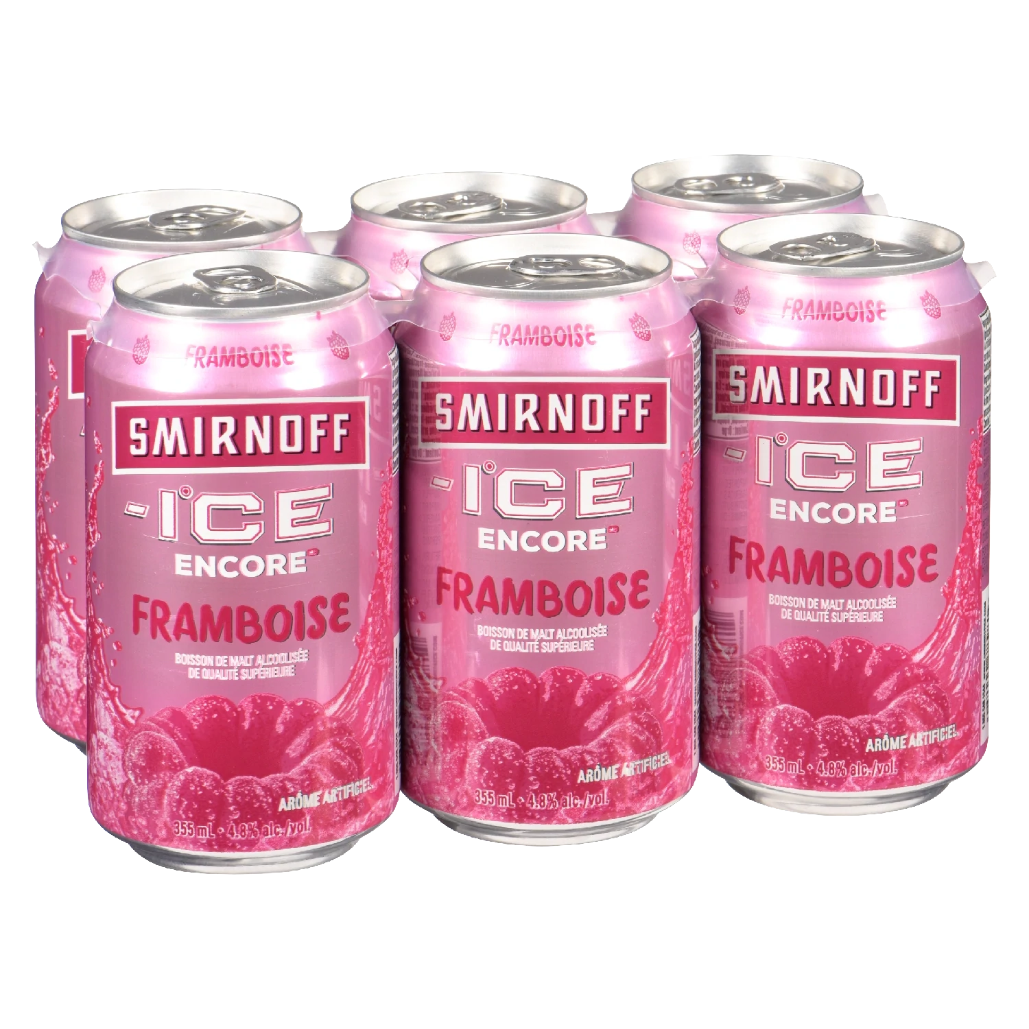 Smirnoff Ice Encore Raspberry 6x355mL Can Carton Pack