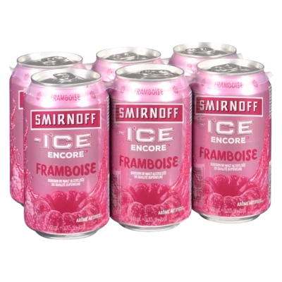 Smirnoff Ice Encore Raspberry 6x355mL Can Carton Pack