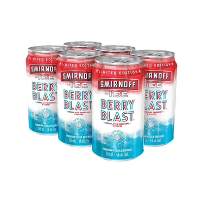 Smirnoff Ice Encore Berry Blast 6x355mL Can Carton Pack
