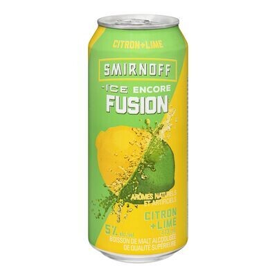 SMIRNOFF ICE Boisson de malt alcoolisée aux pêches et à la mangue, Encore Fusion 473 mL