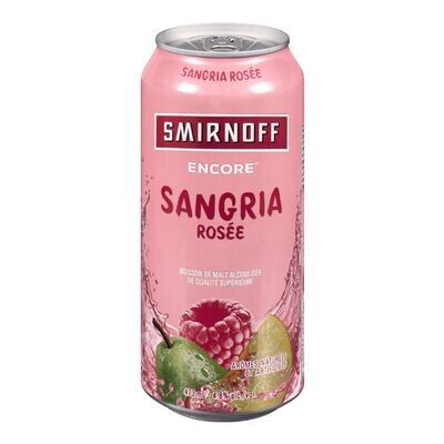 SMIRNOFF Boisson de malt alcoolisée à la sangria rosée, Encore 473 mL
