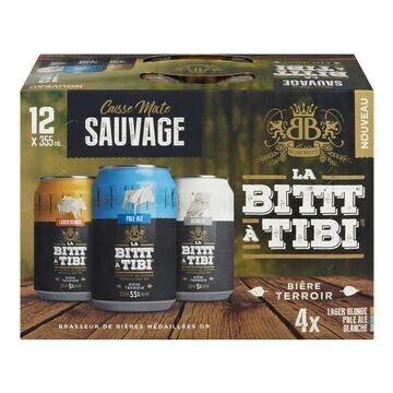 LA BITTT À TIBI Ensemble de bières variées Collection Sauvage 12X355 ML - CANETTES