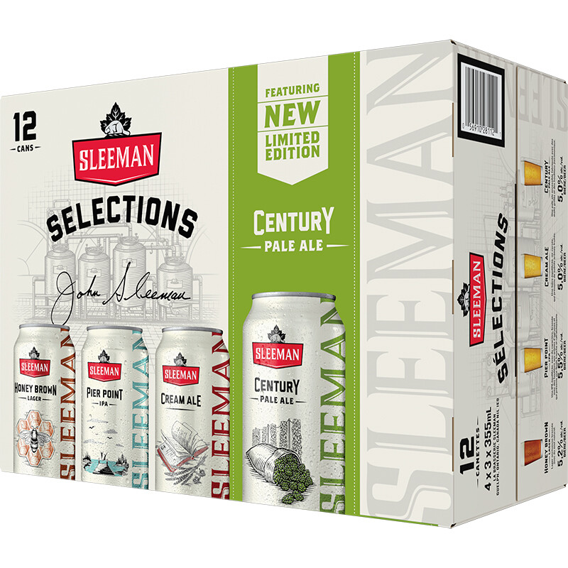 SLEEMAN Ensemble selections de bières variées Caisse du brasseur 12X355 ML - CANETTES