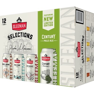 SLEEMAN Ensemble selections de bières variées Caisse du brasseur 12X355 ML - CANETTES