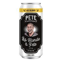 PETE AUTHENTIQUE Bière La Blonde à Pete 473 ML 3.7%