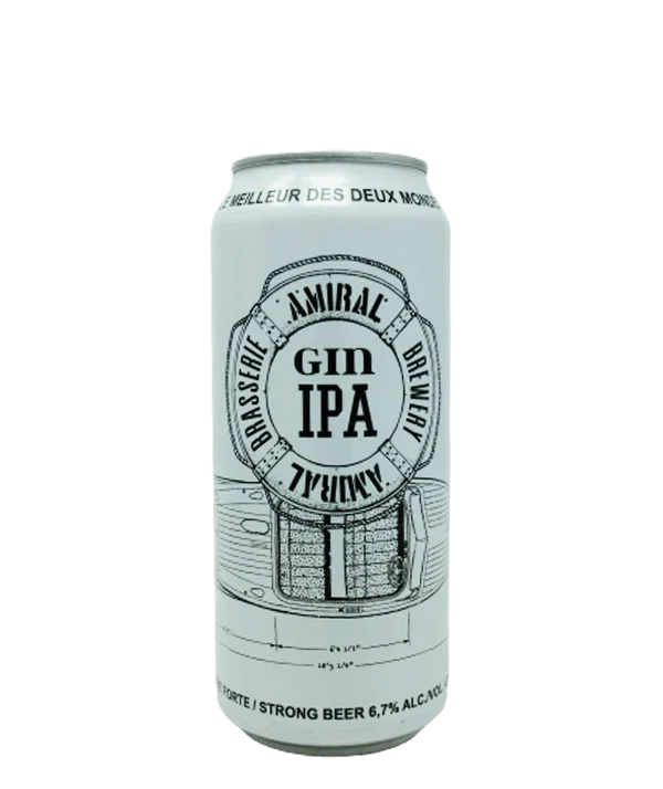 AMIRAL GIN IPA BIERE FORTE 6.7% ALC CANETTE 473 ML