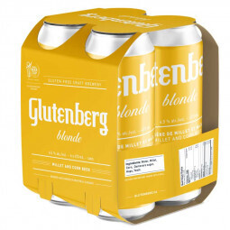 GLUTENBERG BLONDE 4.6% ALC 4 CANETTES 473 ML
