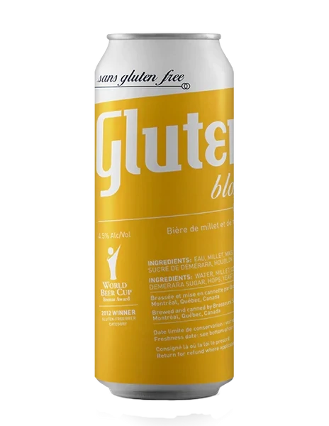 GLUTENBERG BLONDE 4.5% ALC CANETTE 473 ML
