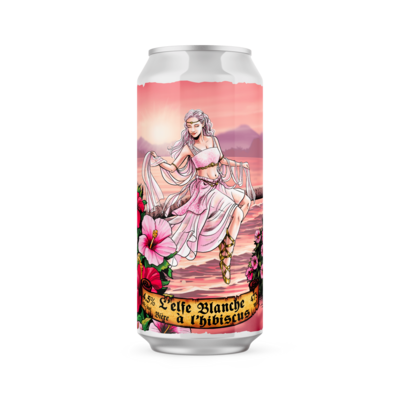 BERTHIAUME L&#39;ELFE BLANCHE A L&#39;HIBISCUS 4.5% ALC  CANETTE 473 ML