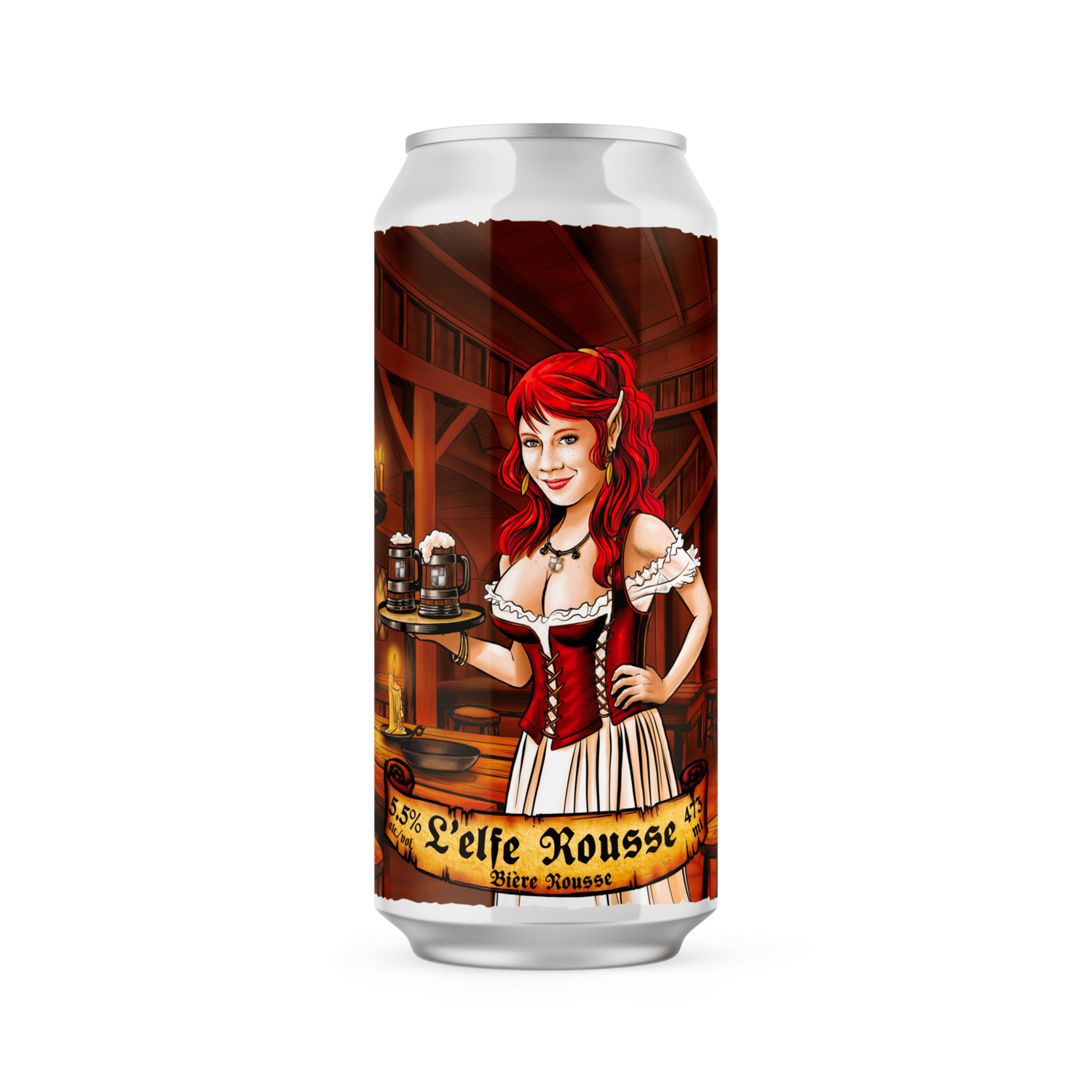 BERTHIAUME L&#39;ELFE ROUSSE 5.5% ALC CANETTE 473 ML