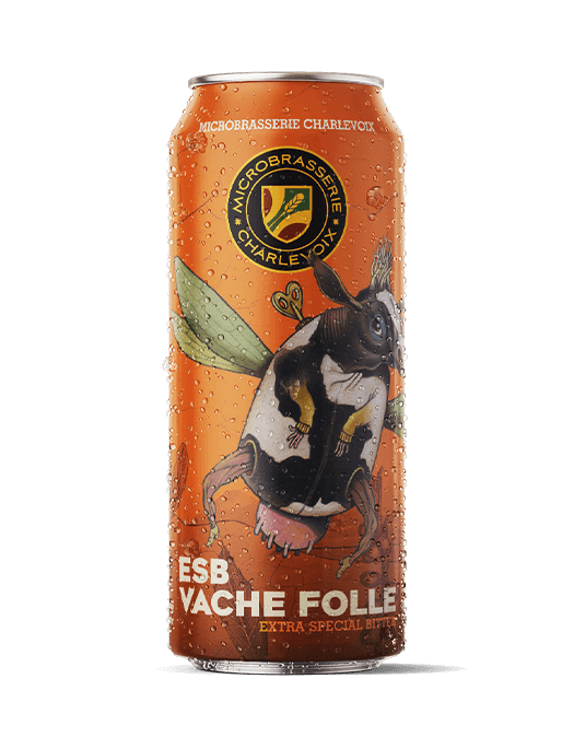 MICROBRASSERIE CHARLEVOIX Bière rousse de type ESB, Vache folle 473 ML - CANETTE 5.5%ALC