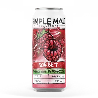 SIMPLE MALT SORBET FRAMBOISE 4.4% ALC CANETTE 473 ML