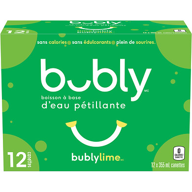 BUBLY EAU PETILLANTE LIME 12X355ML