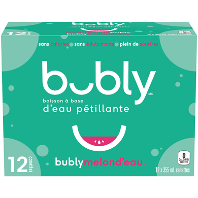 BUBLY EAU PETILLANTE MELON D&#39;EAU 12X355ML