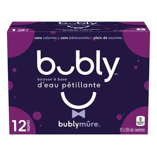BUBLY EAU PETILLANTE MURE 12X355ML