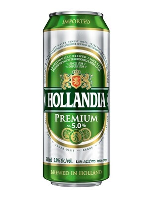 HOLLANDIA PREMIUM LAGER BIERE 5% ALC CANETTE 500ML