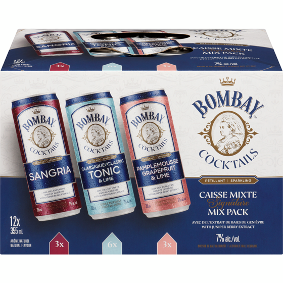 BOMBAY MIX SIGNATURE BOISSON ALCOLISEE 7% ALC 12X355ML
