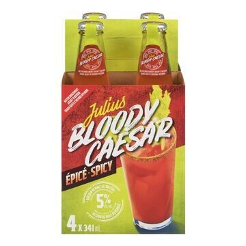 JULIUS BOISSON ALCOOLISEE BLOODY CAESAR EPICES 5% ALC 4X341ML