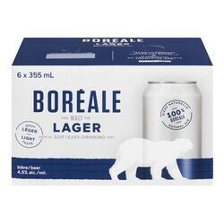 BOREALE LAGER 6 CANS 355ML