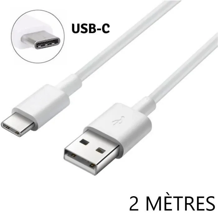 GROUPE KSD FILS CELLULAIRE USB TYPE-C 2 METRE