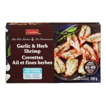 IRRESISTIBLE GROSSE CREVETTE AIL ET FINES HERBES CRU 340GR