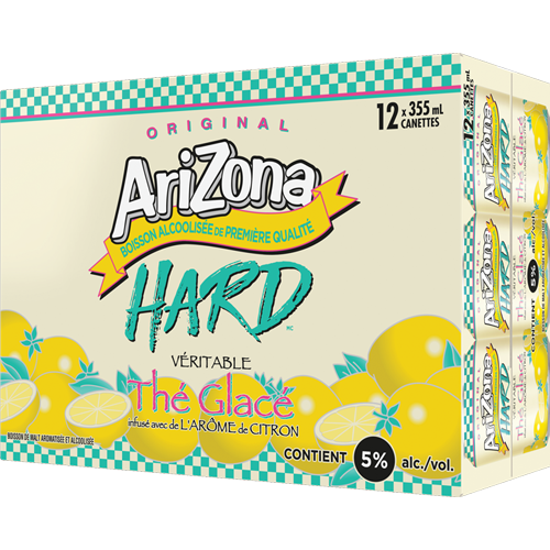 ARIZONA HARD THE GLACE ORIGINAL 12 CANETTES 355 ML
