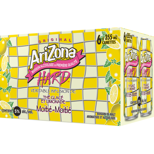 Arizona Hard Moitié - Moitié Thé Glacé et Limonade 6 355ml Canette