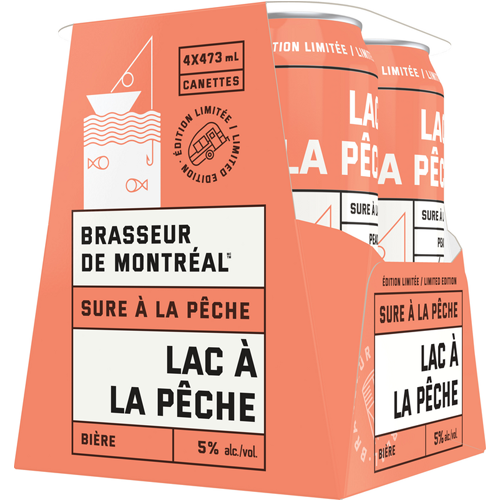 BRASSEUR DE MONTREAL LAC A LA PECHE CANETTE 4X473 ML