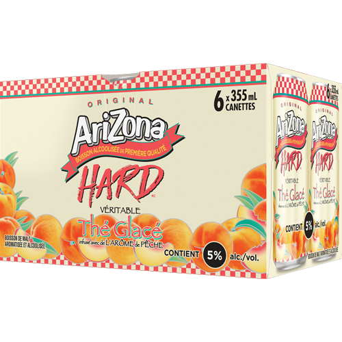 Arizona Hard Véritable Thé Glacé 6 355ml Canette