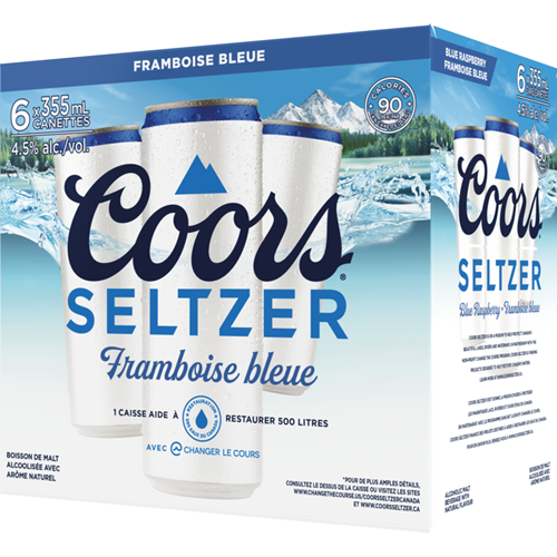Coors Seltzer Framboise Bleue 6 355ml Canette
