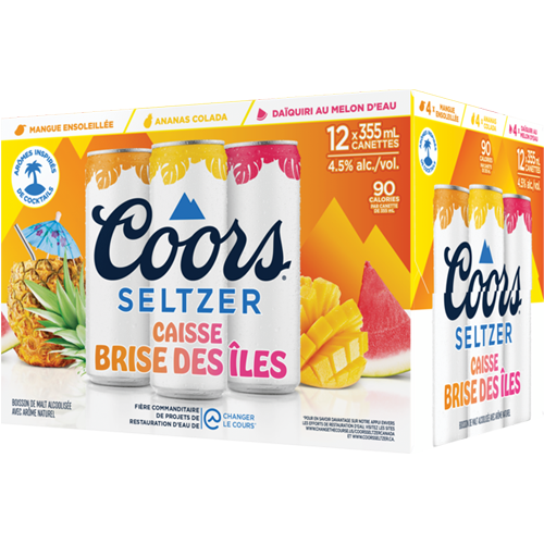 Coors Seltzer Caisse Brise des Îles 12 355ml Canette