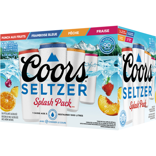 Coors Seltzer Caisse Splash 12 355ml Canette