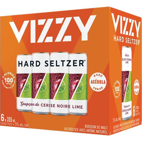 Vizzy Cerise noire Lime 6 355ml Canette