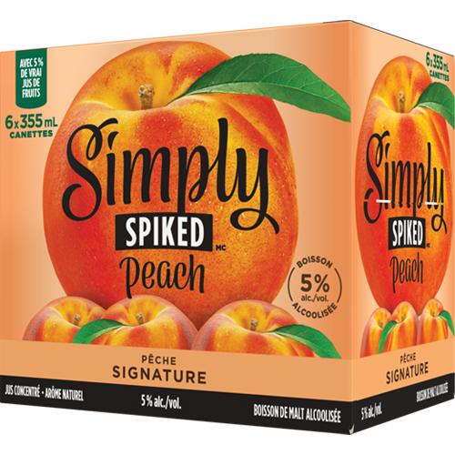 Simply Spiked Pêche Signature 6 355ml Canette