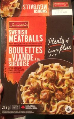 IRRESISTIBLES Boulettes de viande à la suédoise surgelées 255 g