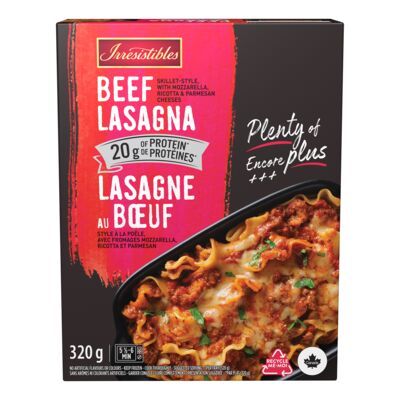Irresistibles repas surgele lasagne boeuf 320g