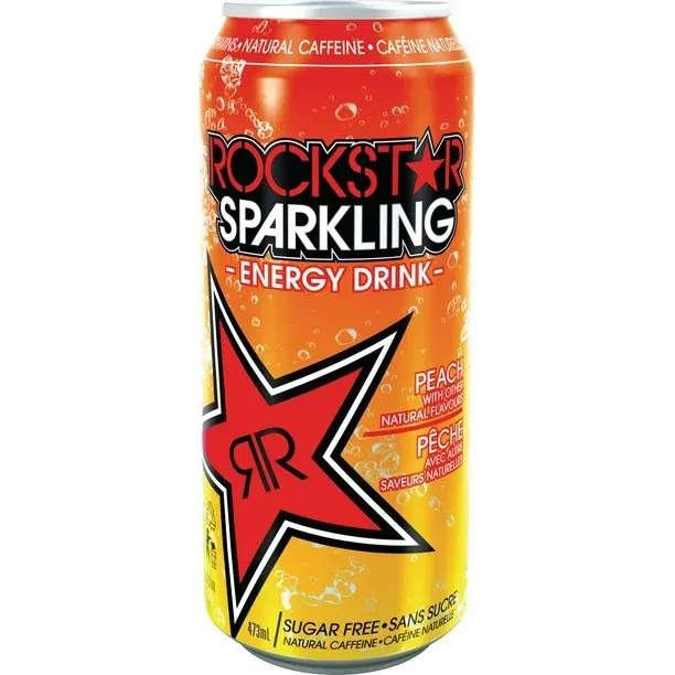 Rockstar boisson energisante sparkling peche 473ml