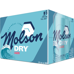 MOLSON DRY 6 CANETTES 473 ML