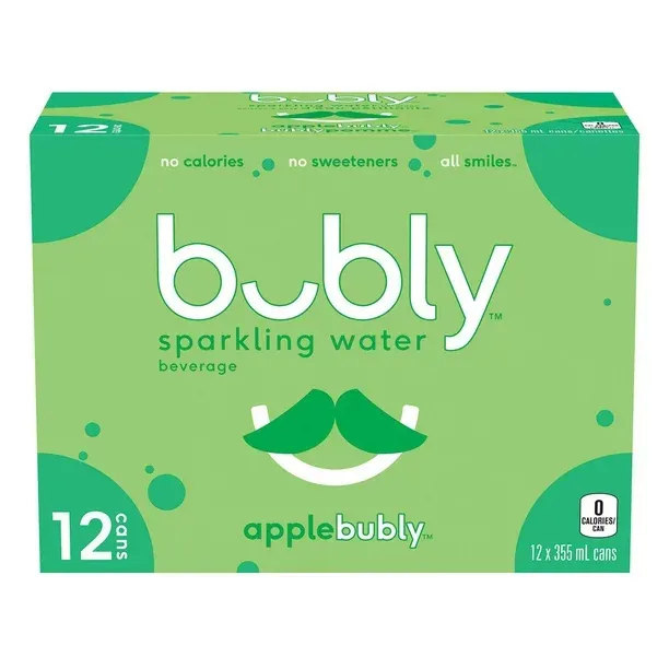 BUBLY EAU PETILLANTE POMME 12X355ML