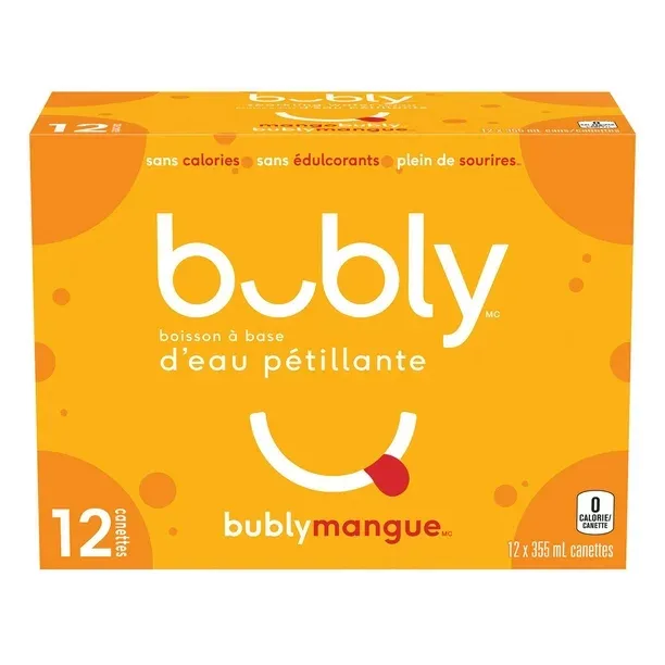 BUBLY EAU PETILLANTE MANGUE 12X355ML