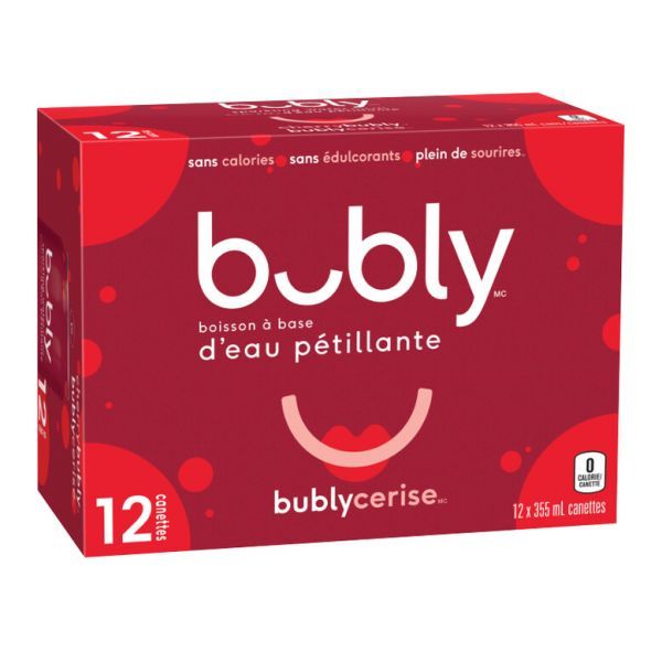 BUBLY EAU PETILLANTE CERISE 12X355ML
