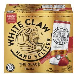 White Claw thé glacé fraise 6x355ml Can