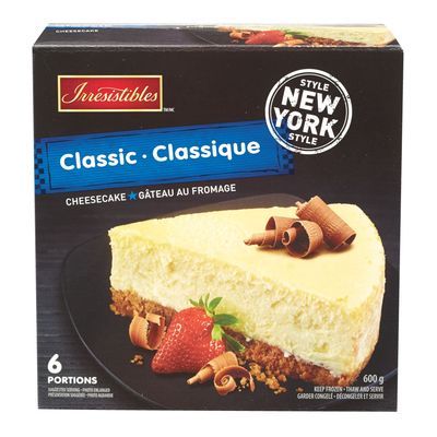 IRRESISTIBLES Gateau au fromage style New York original surgele 600 g (6 personnes)