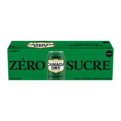 CANADA DRY ZÉRO SUCRE 12X355ML